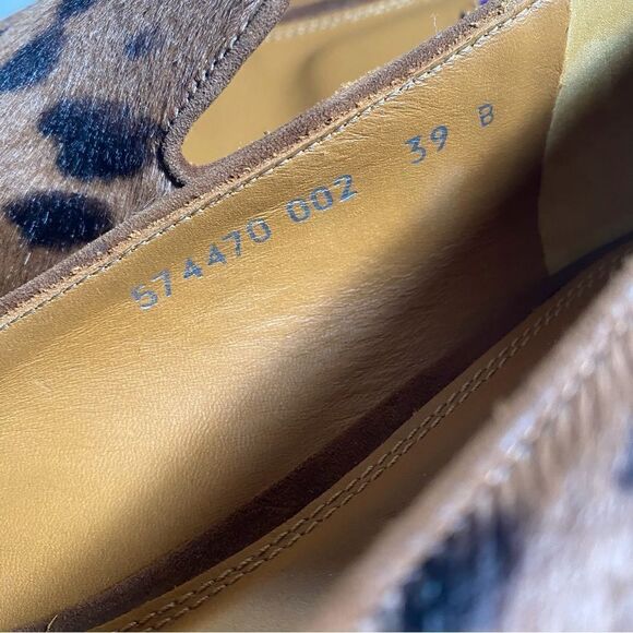 Ralph Lauren Collection Quintessa II Italian Hair-Calf Leopard Smoking Slipper - Picture 8 of 16